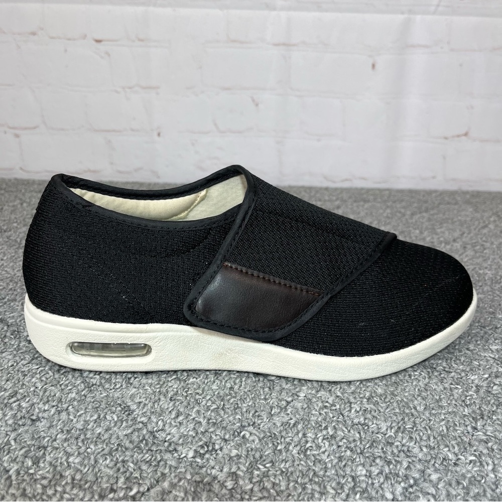 YOUYUN Unisex Men 7.5 Women 8.5 Black Breathable Diabetic Ortho Shoes NEW